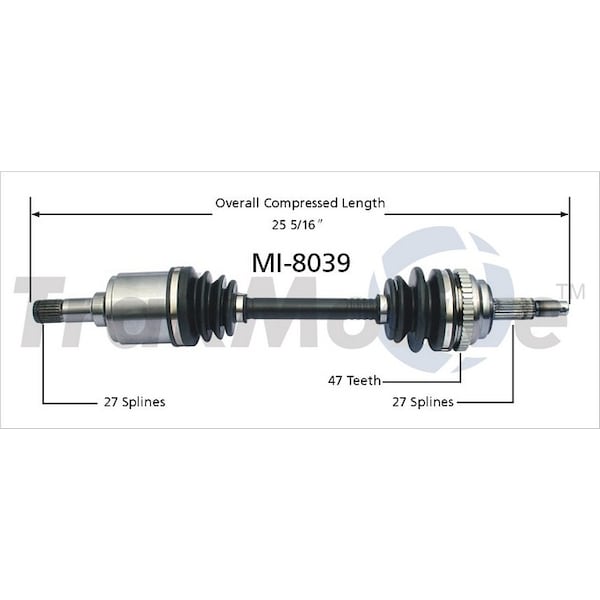 Surtrack Axle Cv Axle Shaft, Mi-8039 MI-8039 - main
